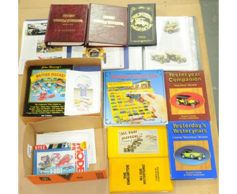 Matchbox, a large group of books, catalogues, leaflets and similar, to include, "The first forty years" and others similar. G
