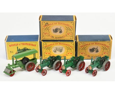 Matchbox Models of Yesteryear a mixed boxed group of Y1 Allchin Traction Engine to include different variations of; wheel col