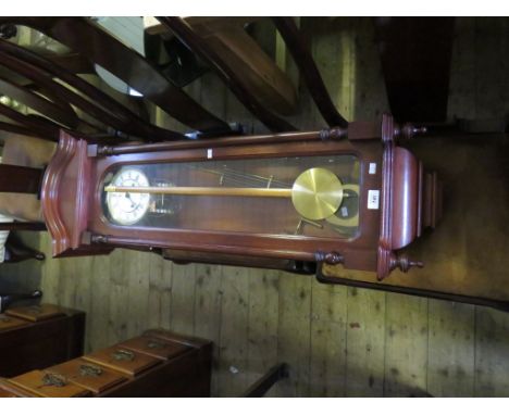 A 20th Century Vienna type wall clock, with architectural mahogany case 