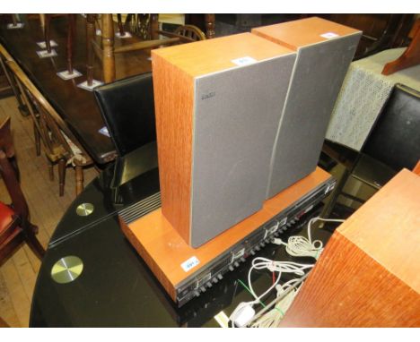 B&O Bang and Olufsen Stereo systemComprises of the Beomaster 4000 tuner/amplifier in teak, designed by Jacob Jensen and manuf