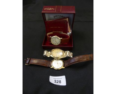 Three wristwatches to include a Rotary quartz wristwatch together with two others (3) 