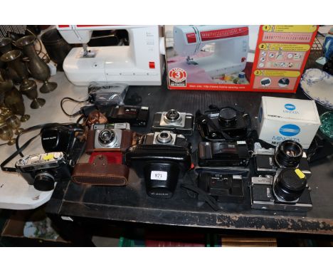 A collection of vintage cameras 