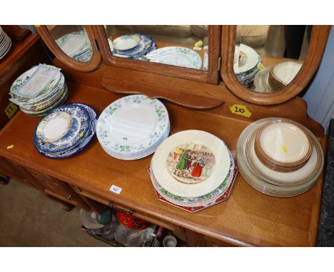 A quantity of china to include collectors plates, Crown Devon Cries Of London plates, Denby dinnerware and Midwinter dinnerwa