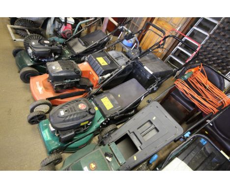 A Power Plus POW63771 self propelled rotary garden lawn mower