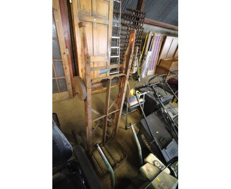 A vintage sack lifter named to A.E. Bridges of Framlingham 