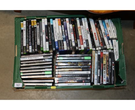 A box of computer and console games 