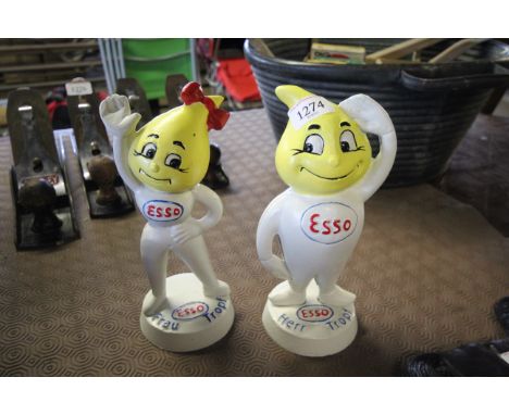 Two painted cast iron Esso money banks (120)