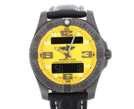 BREITLING - a limited edition titanium Aerospace Evo Night Mission quartz wristwatch, ref. V793637S/I522, circa 2016, Cobra y