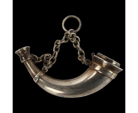 A Victorian silver cornucopia vinaigrette, by Sampson Mordan, hallmarks London 1872, length 7cmNo damage or repair, larger en