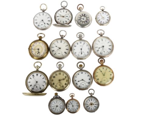 Various pocket watches, including British Military issue GSTP example, silver Waltham example etcLot sold as seen unless spec