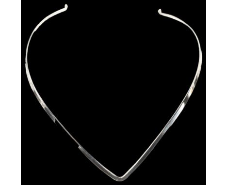 ALTON - a Swedish modernist sterling silver neck torque, internal circumference approx 40cm, 14.6gNo damage or repairs 