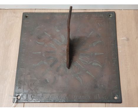 CAST METAL TESSERACT SUNDIAL