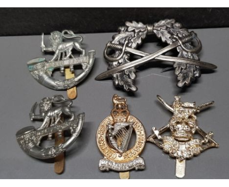 5 REPRO MILITARY UNIFORM BADGES  PLUS BUTTON