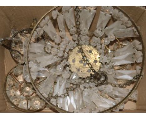 A three bag chandelier and another