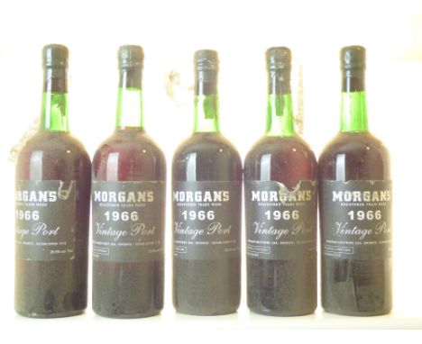 Morgan's Vintage Port 1966 5 bts, I signs slight seepage Recently Removed from long term professional storage