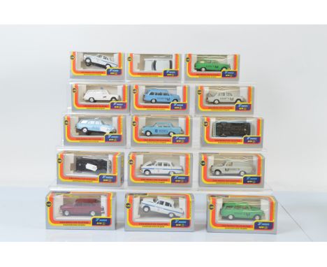 Fifteen Russian USSR Agat diecast 1:43 scale models, metal with plastic parts, all boxed.  