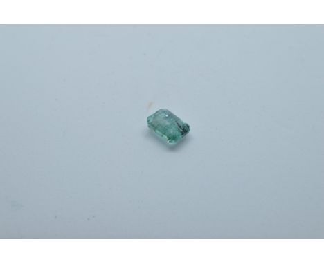 A certificated natural emerald loose gemstone, 2.75ct of octagonal step cut form with GTL Indian Certificate, Natural Emerald