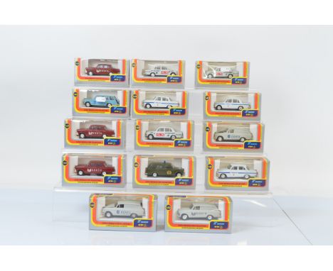 Fourteen Russian USSR Agat diecast 1:43 scale models, metal with plastic parts, all boxed.  