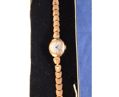 A 9ct. yellow gold lady's cocktail watch by Rotary, in fitted case, 13.2grms gross.