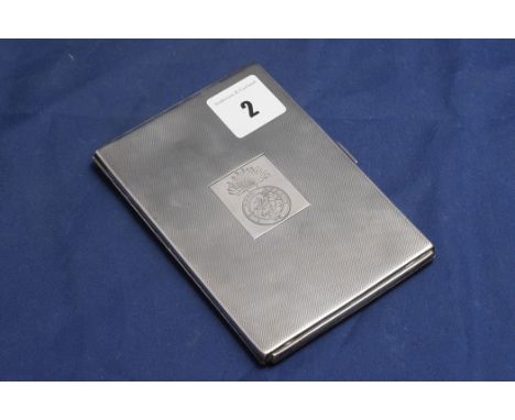 An Edward VIII silver cigarette case, by Northern Goldsmiths Co., Birmingham 1939, with engine turned decoration and gilt int