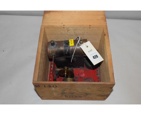 A live steam model engine by Bowman Models, Dereham, Norfolk, in original wooden box.