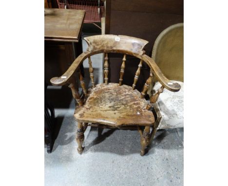     A Spindle Backed Smokers Bow Chair                                              