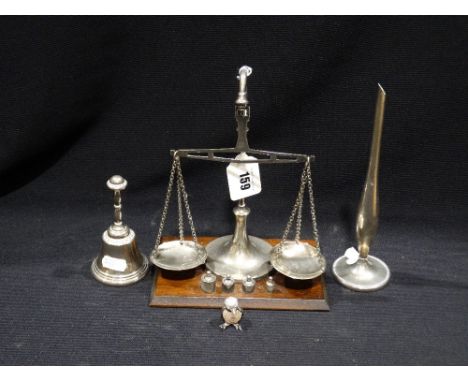     A Plated Balance Scale &amp; Weights, Together With A Small Quantity Of Further Plated Ware                              