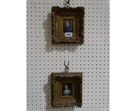     A Pair Of Early 19th Century Portrait Studies On Ivory, One Named As Elisabeth Davy Bishop                               