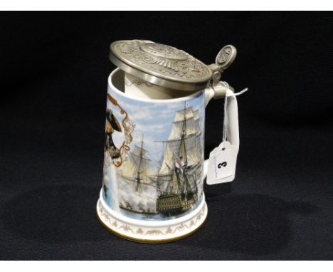     A Royal Worcester National Maritime Museum Commemorative Tankard                