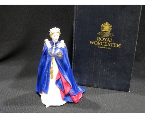     A Limited Edition Royal Worcester Figure Of Queen Elizabeth Ii                  