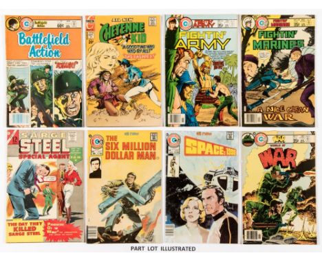 Charlton War + (1970s). Attack 12, Battlefield Action 64, 80, Cheyenne Kid 97, 98, Fightin' Army 124, 136, 137, Fightin' Mari