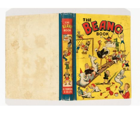 Beano Book 1 (1940). Pansy Potter balances the Beano gang. From the Brenda Butler comics archive. Bright boards with a few bl