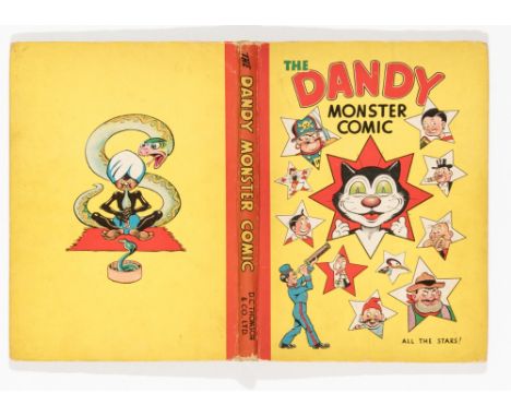 Dandy Monster Comic (1946). Korky 'All The Stars!' cover. Bright boards and spine with medium hinge wear. '25 Dec 1945' small
