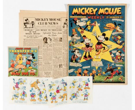 Mickey Mouse Weekly 1 (1936). Introducing Mickey, Donald and the Disney Gang in the first photogravure printed comic. With Mi