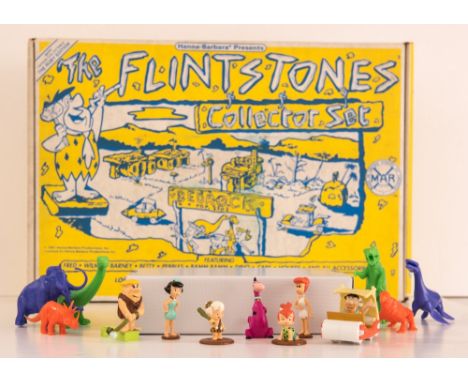 Flintstones Collectors Set Ruby Edition (1991) Marx U.S.A. Fred, Wilma, Barney, Betty, Pebbles, Bamm-Bamm, Dino. Complete wit