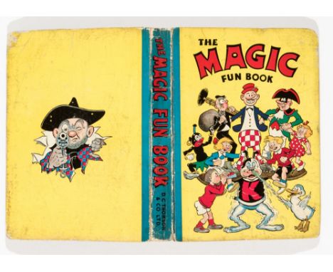 Magic Fun Book 2 (1942). Koko supports the Magic characters. Bright boards with rounded corners and complete spine. Neat dedi