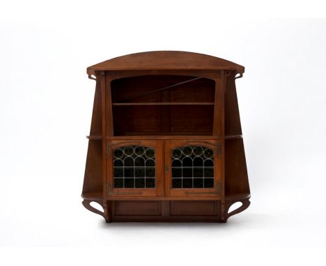 Gustave SERRURIER- BOVY (1858-1910) - Art Nouveau shelf, characteristic piece of furniture of the first generation designed b