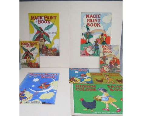 BARBARA CONSTANCE FREEMAN.  Three illustrations for the covers of children's 'Magic Paint Books', no. 40, 46 and 53, together