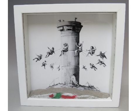 BANKSY (BRITISH 1974-). 'Walled Off Hotel Box Set'  mixed media, lithograph in colours on paper with concrete relief, with Wa