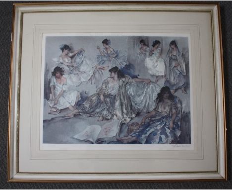 SIR WILLIAM RUSSELL FLINT (1880-1969). Sketches of women in various continental dress, 'Variations IV' see verso, signed in p