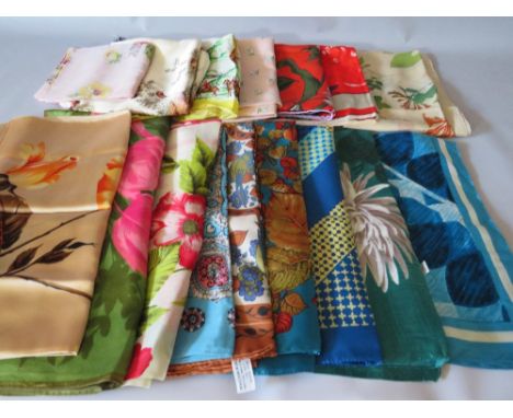 A COLLECTION OF VINTAGE AND RETRO LADIES SCARVES, assorted silk and sheer examples from various periods, to include Jacqmar, 