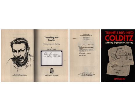 Walter Morison signed Tunnelling into Colditz hardback book. Bookplate fixed to title page inscribed Stalag Luft III. Flight 