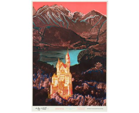 Offsetlithographie Andy Warhol1928 Pitsburgh - New York 1987 "Neuschwanstein" 1987 u. li. im Druck sign. Andy Warhol eines vo