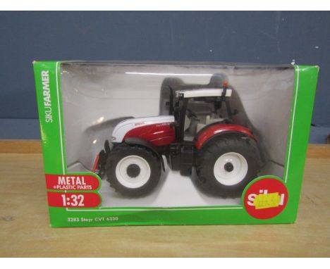 Boxed Siku 1:32 scale die-cast Steyr CVT 6230 tractor. Model No 3283