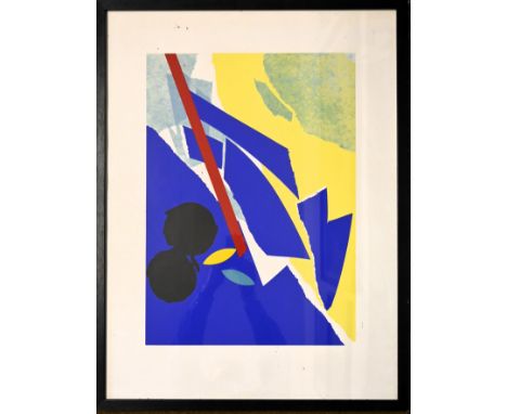 Abstract lithograph unsigned framed, 64 x 85 cm&nbsp;