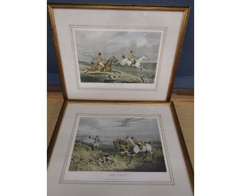 2 hunting prints 47x37cm