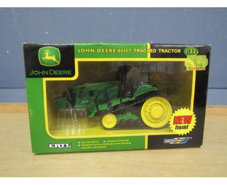 Boxed Britains ERTL 1:32 scale die-cast John Deere 8430 T Tracked Tractor. Model No 42073