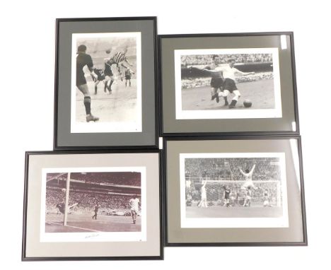 Four limited edition footballing prints, comprising The Cup King Series World Cup First Round Mexico 1970, limited edition nu