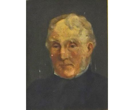 19thC British School. Portrait of a gentleman, oil on canvas, 18cm x 14cm.