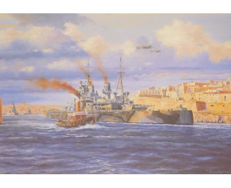 After Anthony Saunders. Enter the Prince, limited edition print number 343/2500, signed in pencil to margin, 47cm x 65.5cm, f